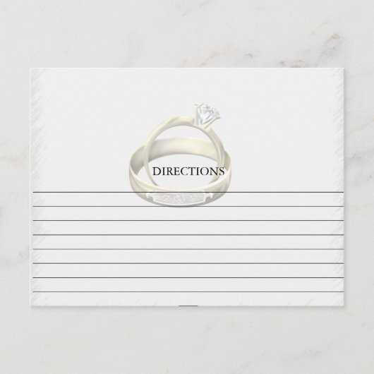 Einfache Ehefrau Hochzeitsringe Rezeptionskarten Postkarte (Vorderseite)