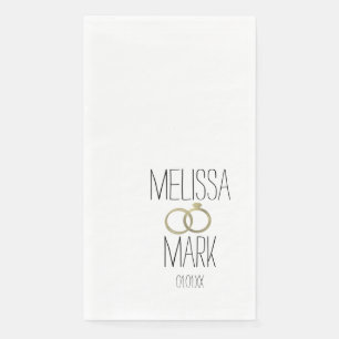 Einfache Eheringe Faux Gold Ringe Serviette