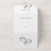 Einfache Eheschließung All In One Einladung (Außenbereich)