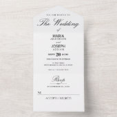 Einfache Eheschließung All In One Einladung (Innen Boden)