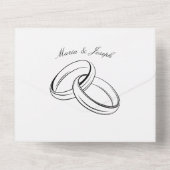 Einfache Eheschließung All In One Einladung (Rückseite)