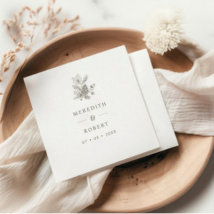 Einfache Eicheln & Kiefernzapfen Herbst-Hochzeitsn Serviette