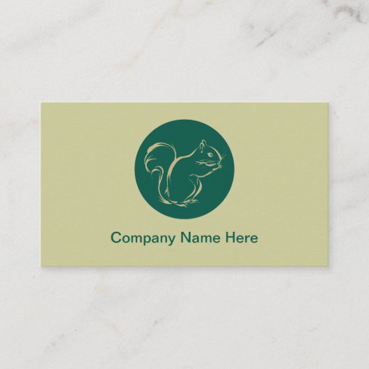 Einfache Eichhörnchen-Visitenkarten Visitenkarte (Vorderseite)