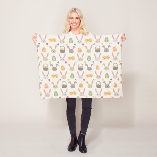 Einfache Eier und Fleece-Decke Häschen-Ostern | Fleecedecke (Beispiel)