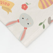 Einfache Eier und Fleece-Decke Häschen-Ostern | Fleecedecke (Ecke)