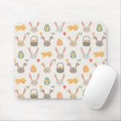 Einfache Eier und Häschen Ostern | Mousepad (Mit Mouse)