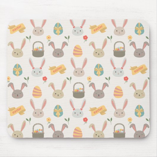 Einfache Eier und Häschen Ostern | Mousepad (Vorne)