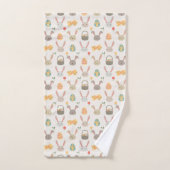 Einfache Eier und Tuch-Set Häschen-Ostern | Badhandtuch Set (Handtuch)
