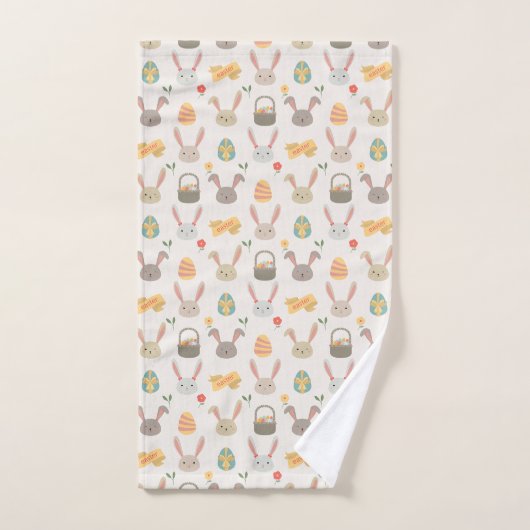Einfache Eier und Tuch-Set Häschen-Ostern | Badhandtuch Set (Handtuch)