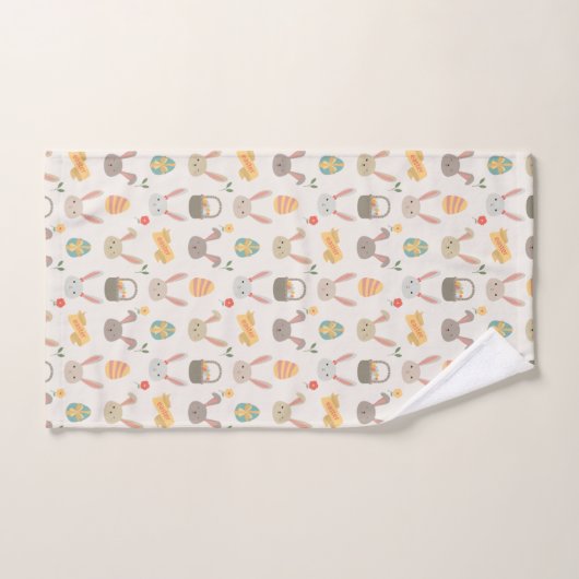 Einfache Eier und Tuch-Set Häschen-Ostern | Badhandtuch Set (Handtuch)