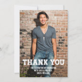 Einfache Ein-Foto-Abschluss Dankeskarte (Vorderseite)