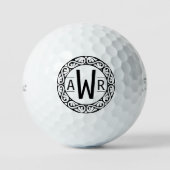 Einfache Einblendung des Circular Scrollwork Frame Golfball (Vorderseite)