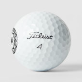 Einfache Einblendung des Circular Scrollwork Frame Golfball (Logo)