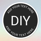 Einfache, einfach zu bedienende Vorlage für Rundsc Runder Aufkleber