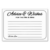 Einfache & einfache Beratung und Wünsche Tischnummer (Vorderseite)