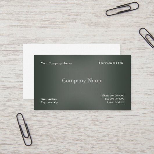 Einfache, einfache Business Card Visitenkarte (Vorderseite/Rückseite Beispiel)
