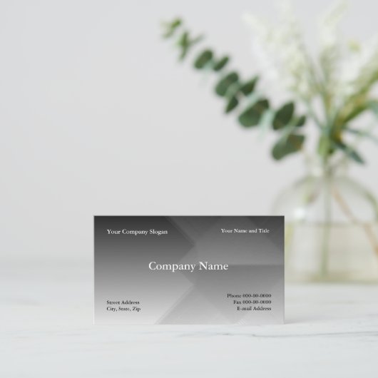 Einfache, einfache Business Card Visitenkarte (Stehend Vorderseite)