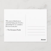 Einfache, einfache "DANKS" Postkarte (Rückseite)