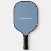 Einfache einfache einfache Pastel Blue Monogram fü Pickleball Schläger (Vorderseite)