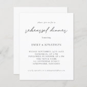 Einfache Einfache Einladung zu einem Probe-Dinner (Vorne/Hinten)