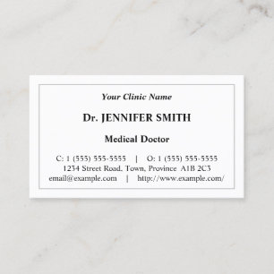 Einfache, einfache und bescheidene Visitenkarte