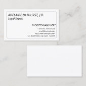 Einfache, einfache und Schlichte Visitenkarte (Vorne/Hinten)