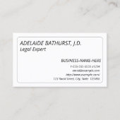 Einfache, einfache und Schlichte Visitenkarte (Vorderseite)