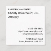 Einfache, einfache Visitenkarte (Vorderseite)