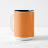 Einfache einfarbige Orangefarbene Monokolade Zweifarbige Tasse (Vorderseite Links)