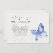 Einfache Einfügung des Blue Butterfly-Membership-D Begleitkarte (Vorne/Hinten)