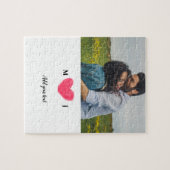 Einfache Eingabe Ihres Namens Foto Monogramm Puzzle (Horizontal)