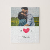 Einfache Eingabe Ihres Namens Foto Monogramm Puzzle (Vertikal)