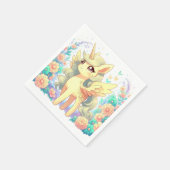 Einfache Einhorn-Babydusche Serviette (Ecke)