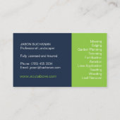 Einfache Einkaufs- und Gartenkarte Visitenkarte (Rückseite)