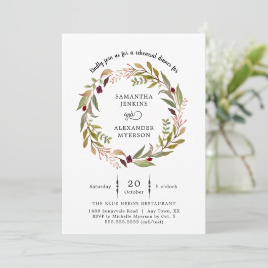 Einfache Einladung (Stehend Vorderseite)