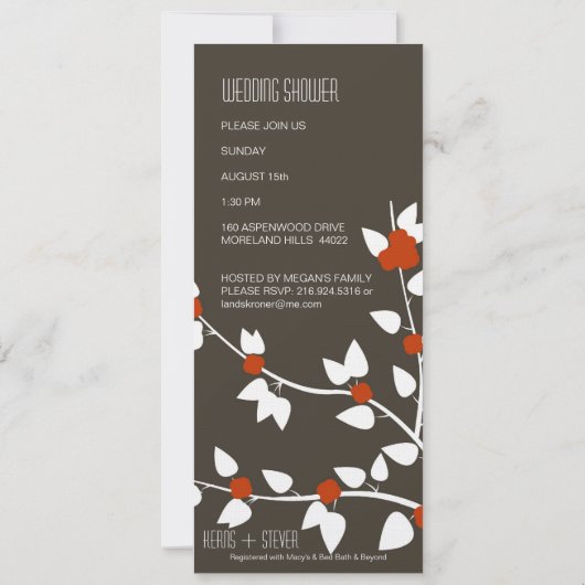 Einfache Einladung (Rückseite)