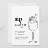 Einfache Einladung der Babydusche (Vorderseite)