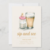 Einfache Einladung der Babydusche (Vorderseite)