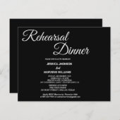 Einfache Einladung der schwarzen Probe (Vorne/Hinten)