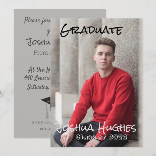 Einfache Einladung des Abschlusses (Vorne/Hinten)