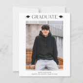 Einfache Einladung des Fotos Abschluss (Vorderseite)