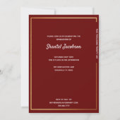 Einfache Einladung des modernen Abschlusses an der (Rückseite)