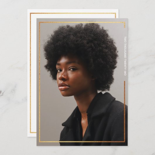 Einfache Einladung des modernen Abschlusses an der (Vorne/Hinten)