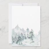 Einfache Einladung des Wasserfarbenwaldes (Rückseite)