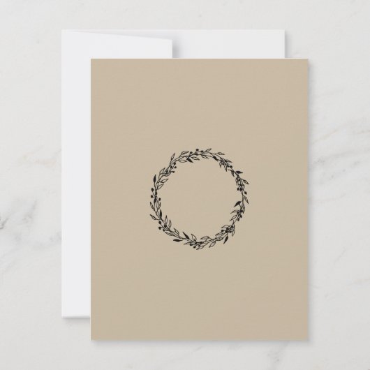 Einfache Einladung einer Bridal-Dusche nach Maß (Rückseite)