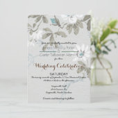 Einfache Einladung eines Shabby Chic (Stehend Vorderseite)