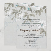 Einfache Einladung eines Shabby Chic (Vorne/Hinten)