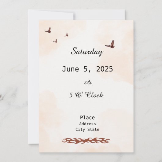 Einfache Einladung für Biker (Rückseite)