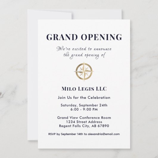 Einfache Einladung für das großartige Logos (Vorderseite)