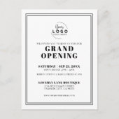 Einfache Einladung für das Logo-Business Postkarte (Vorderseite)